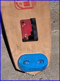 Vintage Logan Earth Ski Skateboard Deck With 2 Wheels