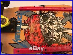 Vintage Metallica 1988 Zorlac Pirate Skateboard Deck Pushead gullwing trucks