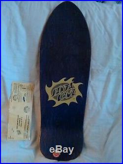 Vintage NOS 1988 Santa Cruz Jason Jessee Skate Board Deck Sun God