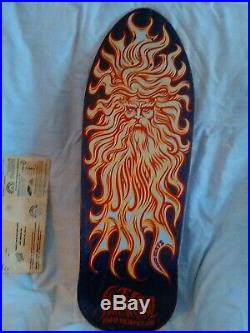 Vintage NOS 1988 Santa Cruz Jason Jessee Skate Board Deck Sun God