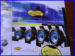 Vintage NOS Grand Prix GPS GForce 75mm 78A Skateboard Wheel Set split rims