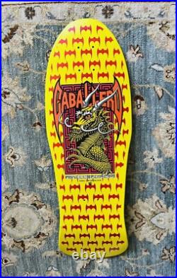 Vintage NOS OG Steve Caballero 7ply Yellow D&B skateboard deck Powell Peralta