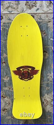 Vintage NOS OG Steve Caballero 7ply Yellow D&B skateboard deck Powell Peralta