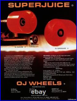 Vintage NOS OJ SLALOM 55mm Skateboard Wheels 70s Sims Hot Juice Pure Road Rider