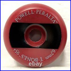 Vintage NOS Powell Peralta T-Bones II 67mm 1989 Skateboard Wheels RARE RED NEW