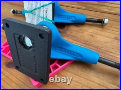 Vintage NOS Tracker 80's Sixtrack trucks tile blue pair