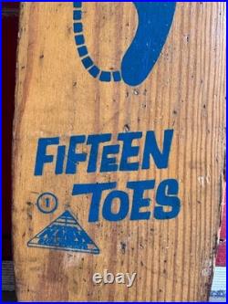 Vintage Nash Fifteen Toes 1960s Skateboard Blue Steel Wheels Good Condition Vintage Nash Fifteen Toes 1960s Skateboard Blue Steel Wheels Good Condition