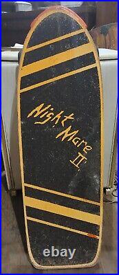 Vintage Nash Night Mare II Skateboard XR-2 Trucks Orange 1980s Nightmare 2