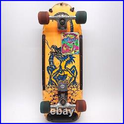 Vintage Nash Red Line Executioner Orange Skateboard Deck Dragon XR-2 Trucks 1985