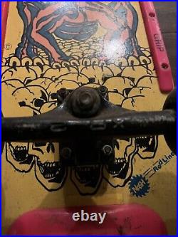 Vintage Nash Red Line Executioner Skateboard Yellow & Pink With XR-2 Trucks 1980's