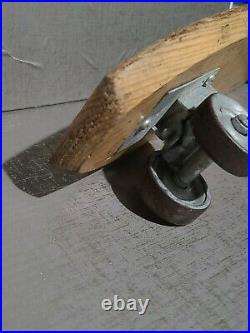 Vintage Nash Shark #1 22 Wood Sidewalk Skateboard with Metal Wheels Blue