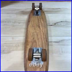 Vintage Nash Shark Sidewalk Surfboard Wood Skateboard Metal Wheels Green