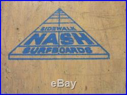 Vintage Nash Sidewalk Surfboard 10in Wooden Skateboard Lot Fifteen Toes