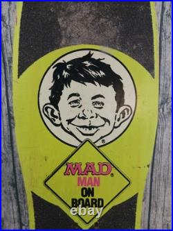 Vintage Nash Skateboard Mad Magazine (1987, Nash) Mad Man On Board Pre-Owned