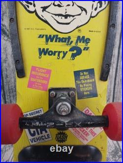 Vintage Nash Skateboard Mad Magazine (1987, Nash) Mad Man On Board Pre-Owned