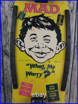 Vintage Nash Skateboard Mad Magazine (1987, Nash) Mad Man On Board Pre-Owned
