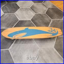 Vintage Nash Surfboards SHARK Wood Skateboard Metal Wheels XLNT Condition Steel