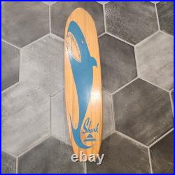 Vintage Nash Surfboards SHARK Wood Skateboard Metal Wheels XLNT Condition Steel