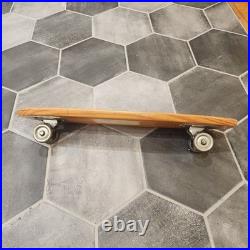 Vintage Nash Surfboards SHARK Wood Skateboard Metal Wheels XLNT Condition Steel
