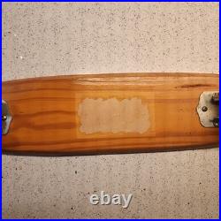 Vintage Nash Surfboards SHARK Wood Skateboard Metal Wheels XLNT Condition Steel