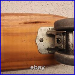 Vintage Nash Surfboards SHARK Wood Skateboard Metal Wheels XLNT Condition Steel
