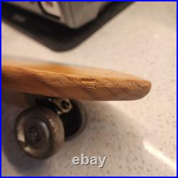 Vintage Nash Surfboards SHARK Wood Skateboard Metal Wheels XLNT Condition Steel