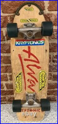 Vintage OG 1977 Alva Bela Flame Deck WithTracker Trucks & Kryptonic 65 mm Wheels