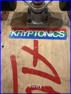 Vintage OG 1977 Alva Bela Flame Deck WithTracker Trucks & Kryptonic 65 mm Wheels