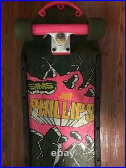 Vintage OG 1985 SIMS JEFF PHILLIPS skateboard