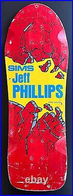 Vintage OG 1985 Sims Jeff Phillips Bust Out Deck in Good Condition