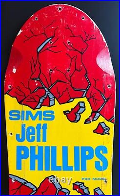 Vintage OG 1985 Sims Jeff Phillips Bust Out Deck in Good Condition