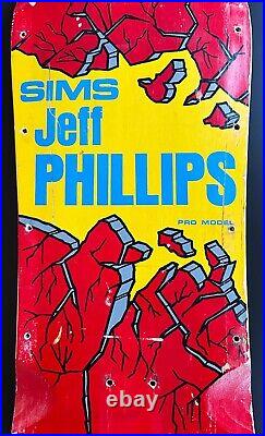 Vintage OG 1985 Sims Jeff Phillips Bust Out Deck in Good Condition