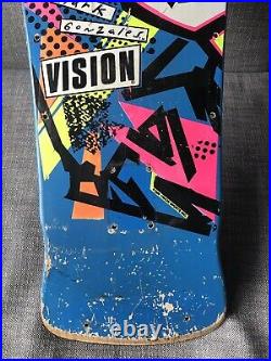 Vintage OG 1985 Vision Mark Gonzales Skateboard Deck Rare Blue Dip Hosoi Powell