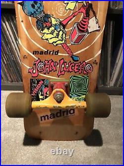 Vintage OG John Lucero Jester Madrid skateboard complete / Santa Cruz grosso