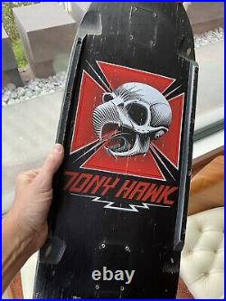 Vintage OG POWELL PERALTA Tony HawK Skateboard Deck Rare Black Dip 1984