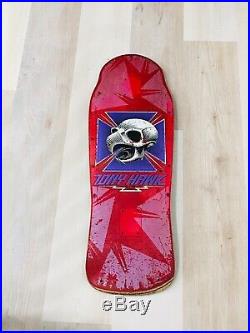 Vintage OG Powell Peralta Red Original 1980s Tony Hawk XT Skateboard Deck