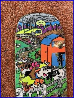 Vintage OG Rare Mike Vallely Barnyard skateboard deck World Industries 1989 Vintage OG Rare Mike Vallely Barnyard skateboard deck World Industries 1989