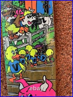 Vintage OG Rare Mike Vallely Barnyard skateboard deck World Industries 1989