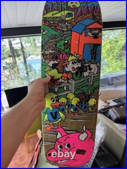 Vintage OG Rare Mike Vallely Barnyard skateboard deck World Industries 1989