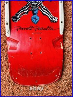 Vintage OG Red Sword And Skull Powell Peralta Skateboard Deck Full Size Pig