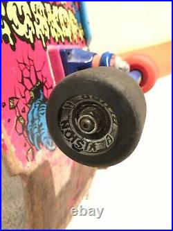 Vintage OG Rob Roskopp Target 3 Skateboard Complete With Tracker Trucks Santa Cruz