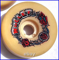 Vintage OG Santa Cruz BULLET skateboard wheels 63mm 97a NOS from the 1980's