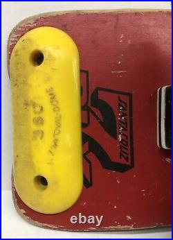 Vintage OG Santa Cruz Special Edition 80s Skateboard 7 Ply Red/Yellow RARE
