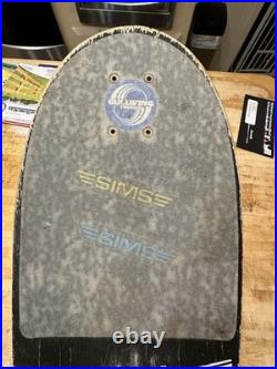 Vintage OG Sims Lester Kasai Pro Model Skateboard Deck With Rails And Tailguard