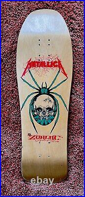 Vintage OG Zorlac Metallica Spider skateboard deck 1989 Pushead Art