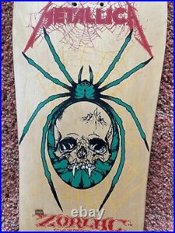 Vintage OG Zorlac Metallica Spider skateboard deck 1989 Pushead Art