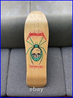 Vintage OG Zorlac Metallica Spider skateboard deck 1989 Pushead Art