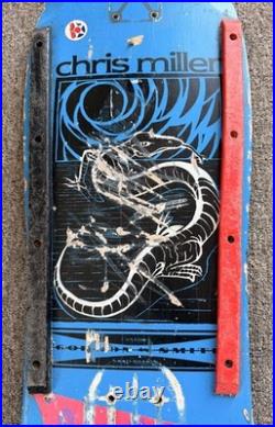 Vintage ORIGINAL 80's G&S Chris Miller Skateboard Deck