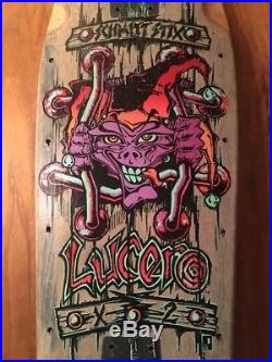 Vintage Old School John Lucero X2 Signed Skateboard NOT A REISSUE