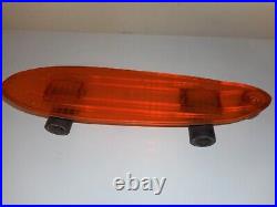 Vintage Old School Roller Sports Skateboard, mid 1970s, Orange Acrylic VG Used